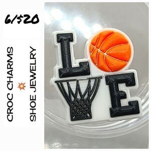 6/$20 Basketball 🏀 Hoops Croc Charm Shoe Jewelry Sports Ball Jibbitz Bogg Bag